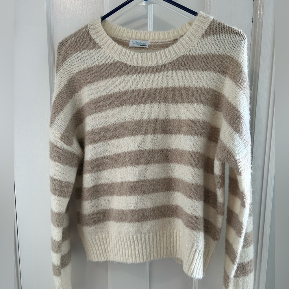 Striped crew neck sweater